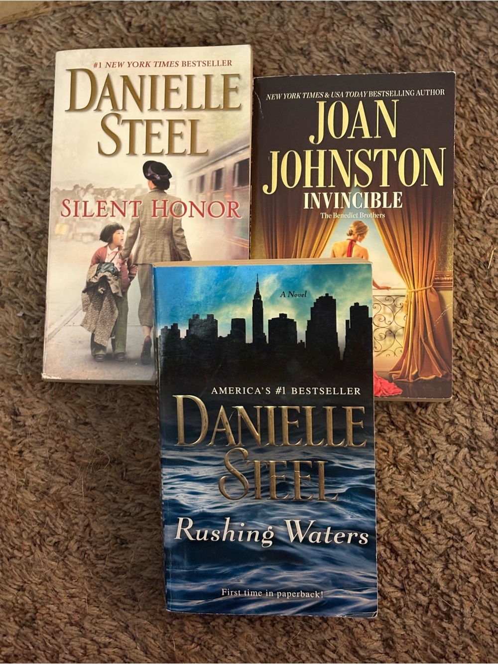 Three Paperback Novels - Danielle Steel & Joan Johnston. GUC.